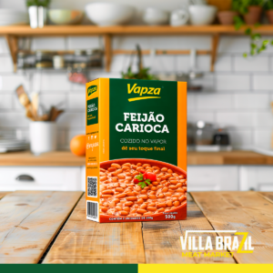 Feijão Carioca Cozido Vapza - 500g